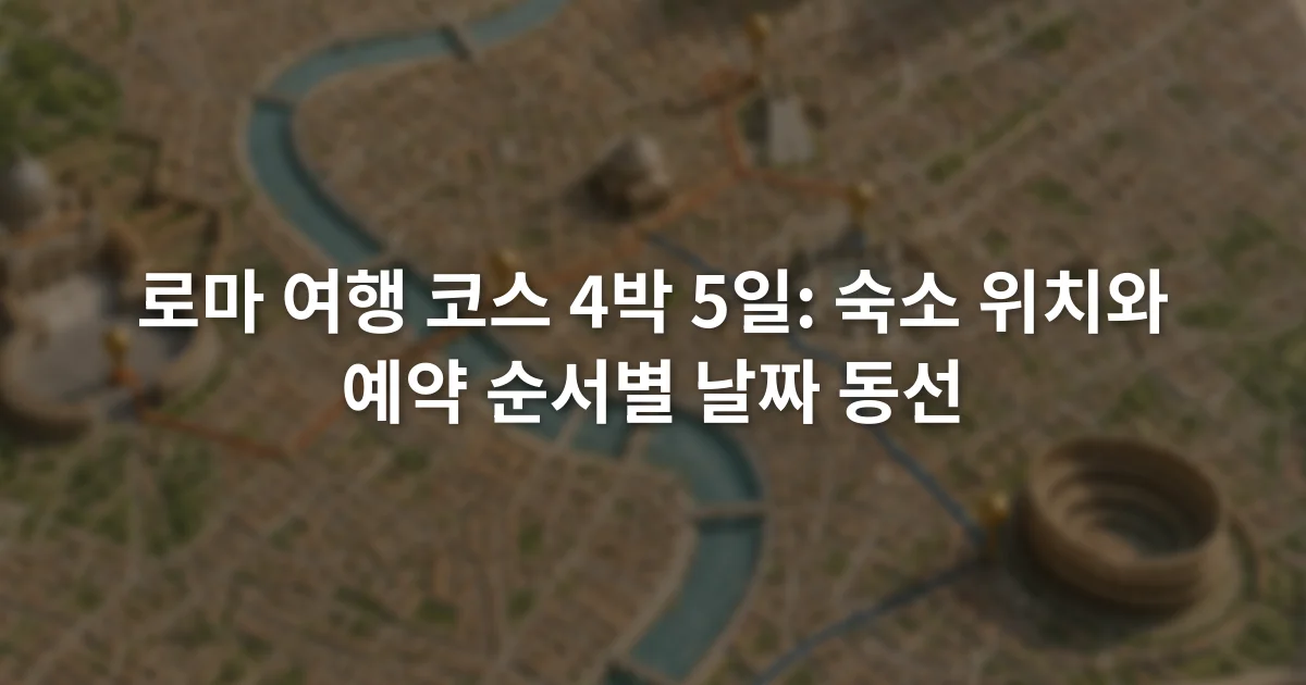 로마 지도 위에 콜로세움과 바티칸, 역사 지구 동선을 표시한 여행 일정표